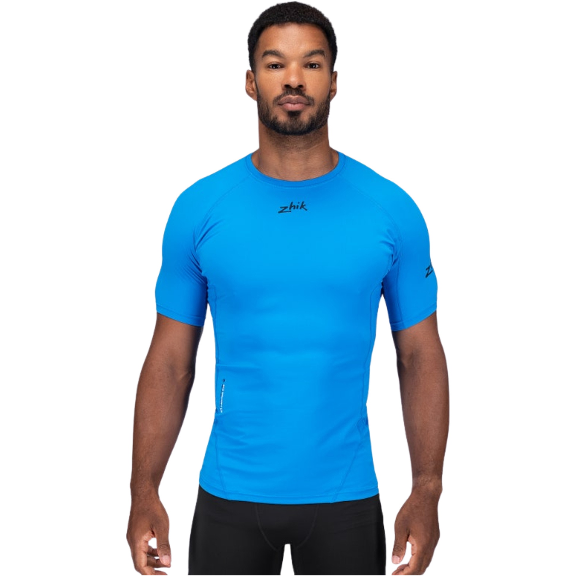 2026 Zhik Mens Eco Spandex LT Short Sleeve Baselayer Top DTP-0167-M-CYA - Cyan